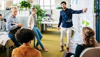 Group meeting in workplace