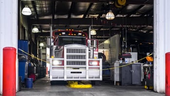 Tractor-trailer-in-shop